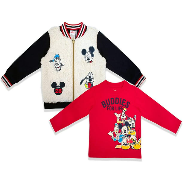 roduct Name: Mickey Mouse Toddler Boys Sweatshirt Sizes 2T-4T. Red and Black Mickey Shirt. 4T